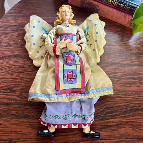 Vintage House of Lloyd Folk Art Christmas Angel Shelf Sitter - Picture 7 of 9